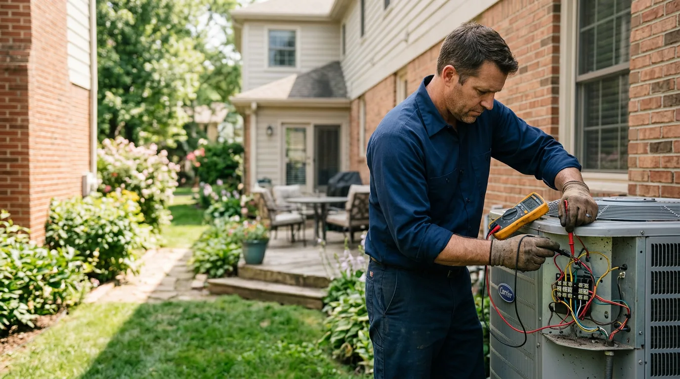 HVAC technician working near Clymer, PA